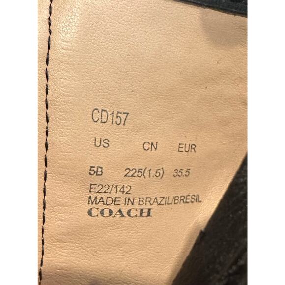COACH Olivia Leather Bootie Size 5 Designer Boots CD157 Women's, Ladies 5B - Picture 7 of 8